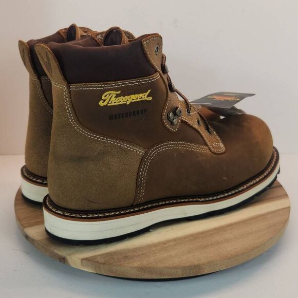 Thorogood Iron River Series Waterproof Safety Toe 6” Crazy Horse Wedge Mens Size - Picture 5 of 11